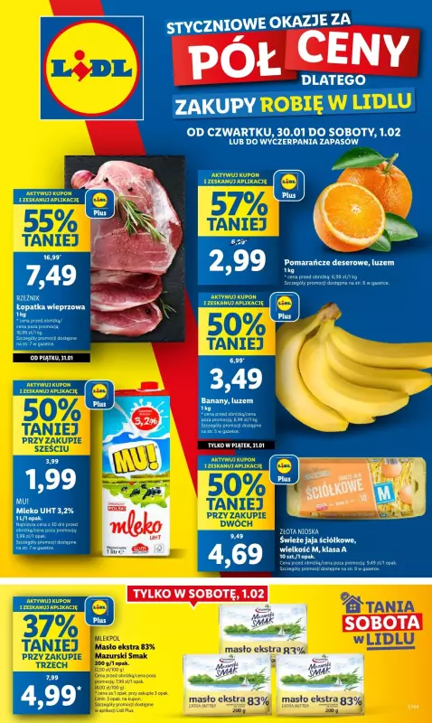 Lidl - gazetka promocyjna Oferta od czwartku od czwartku 30.01 do soboty 01.02