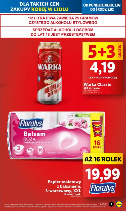 Lidl - gazetka promocyjna Oferta od poniedziałku od poniedziałku 03.02 do środy 05.02 - strona 7