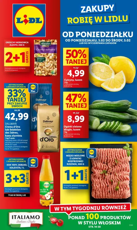 Lidl - gazetka promocyjna Oferta od poniedziałku od poniedziałku 03.02 do środy 05.02