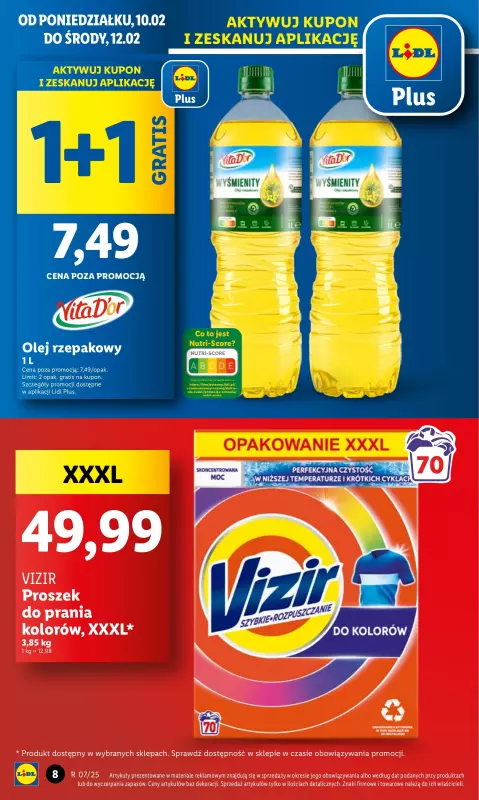 Lidl - gazetka promocyjna Oferta od poniedziałku od poniedziałku 10.02 do środy 12.02 - strona 8