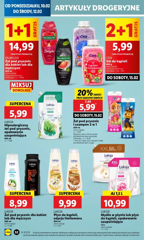 Lidl - gazetka promocyjna Oferta od poniedziałku od poniedziałku 10.02 do środy 12.02 - strona 58