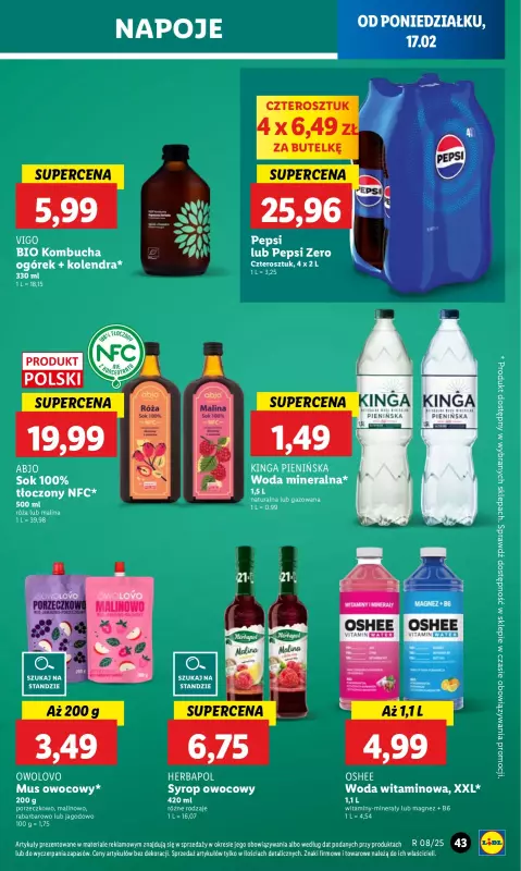 Lidl - gazetka promocyjna Oferta od poniedziałku od poniedziałku 17.02 do środy 19.02 - strona 47