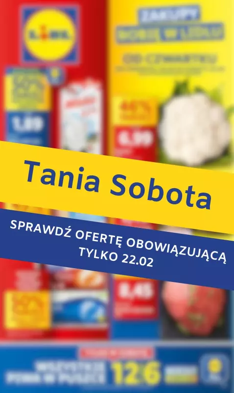 Lidl - gazetka promocyjna Tania sobota w Lidlu! od soboty 22.02 do soboty 22.02