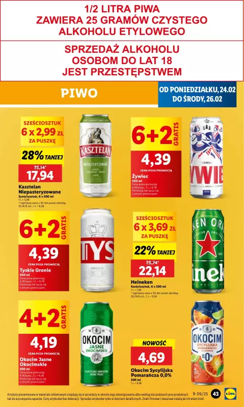 Lidl - gazetka promocyjna Oferta od poniedziałku od poniedziałku 24.02 do środy 26.02 - strona 45