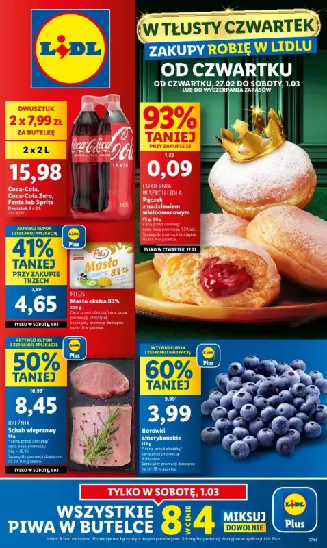 Lidl - gazetka promocyjna Oferta od czwartku od czwartku 27.02 do soboty 01.03