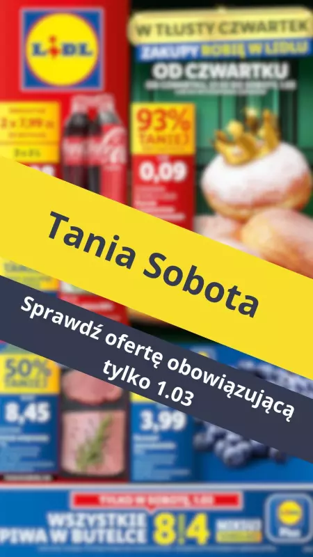 Lidl - gazetka promocyjna Tania sobota w Lidlu! od soboty 01.03 do soboty 01.03