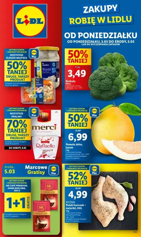 Lidl - gazetka promocyjna Oferta od poniedziałku od poniedziałku 03.03 do środy 05.03