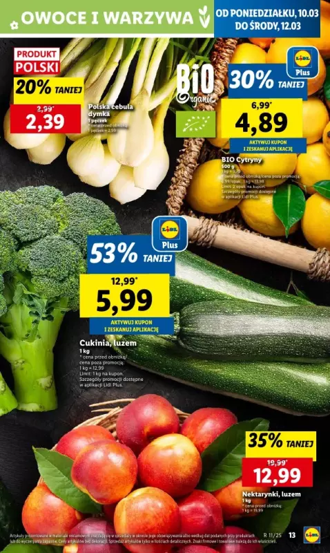 Lidl - gazetka promocyjna Oferta od poniedziałku od poniedziałku 10.03 do środy 12.03 - strona 13