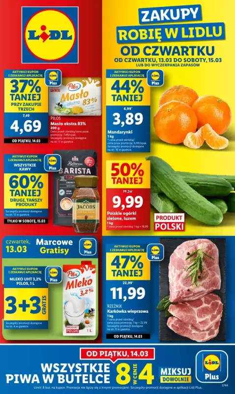 Lidl - gazetka promocyjna Oferta od czwartku od czwartku 13.03 do soboty 15.03