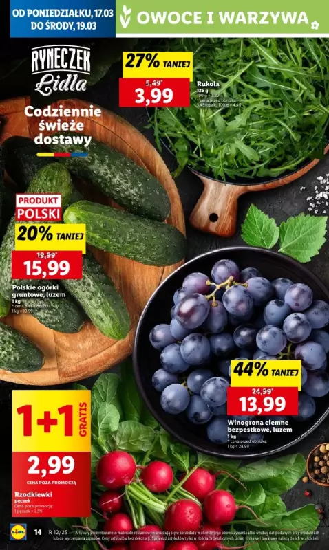 Lidl - gazetka promocyjna Oferta od poniedziałku od poniedziałku 17.03 do środy 19.03 - strona 14