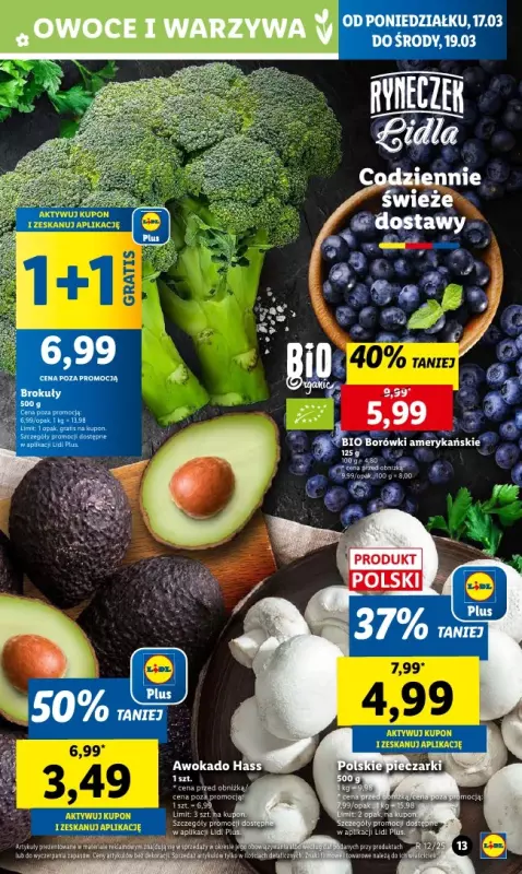 Lidl - gazetka promocyjna Oferta od poniedziałku od poniedziałku 17.03 do środy 19.03 - strona 13