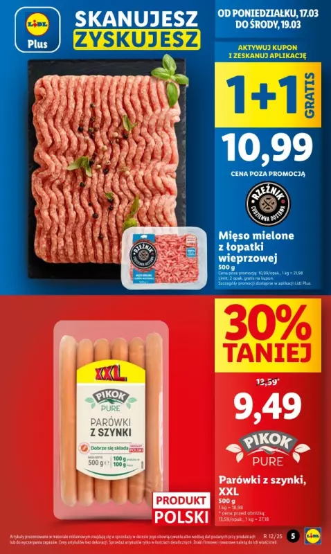 Lidl - gazetka promocyjna Oferta od poniedziałku od poniedziałku 17.03 do środy 19.03 - strona 5