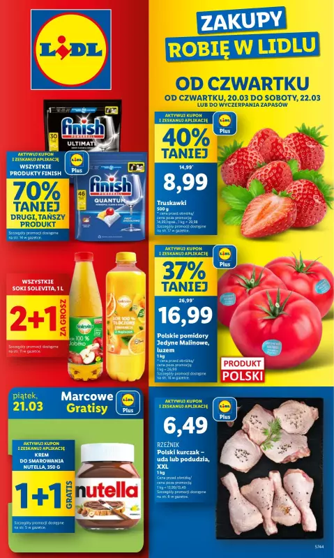 Lidl - gazetka promocyjna Oferta od czwartku od czwartku 20.03 do soboty 22.03