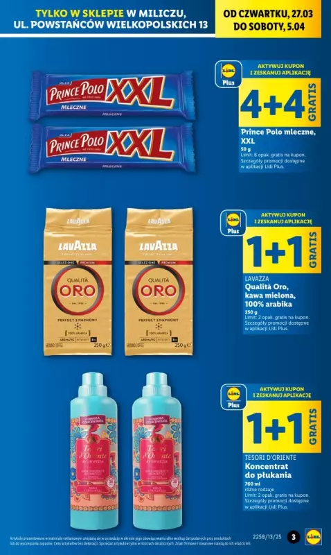 Lidl - gazetka promocyjna Wielkie otwarcie! Milicz, Powstańców Wielkopolskich 13 od czwartku 27.03 do soboty 05.04 - strona 3