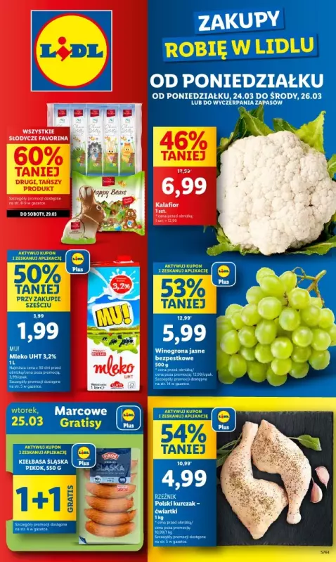 Lidl - gazetka promocyjna Oferta od poniedziałku od poniedziałku 24.03 do środy 26.03