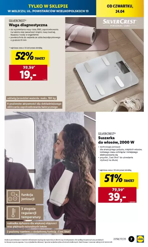 Lidl - gazetka promocyjna Lidl Milicz - Wyjątkowa oferta dla Ciebie od wtorku 22.04 do niedzieli 27.04 - strona 7