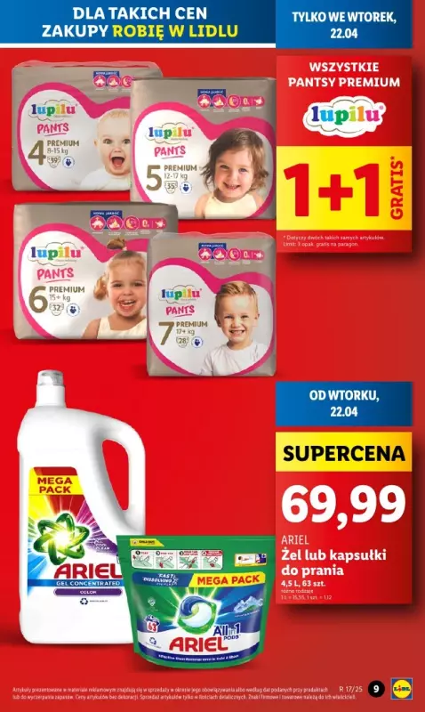 Lidl - gazetka promocyjna Oferta od wtorku od wtorku 22.04 do środy 23.04 - strona 9