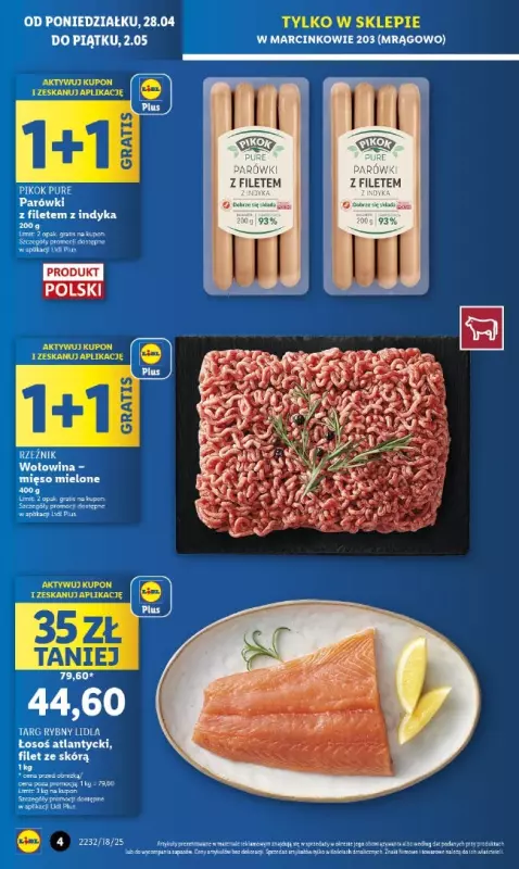 Lidl - gazetka promocyjna Lidl Marcinkowo - Wyjątkowa oferta dla Ciebie od poniedziałku 28.04 do piątku 02.05 - strona 4