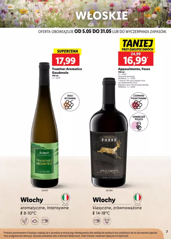 Lidl - gazetka promocyjna Karta win wiosenne smaki od poniedziałku 05.05 do soboty 31.05 - strona 7