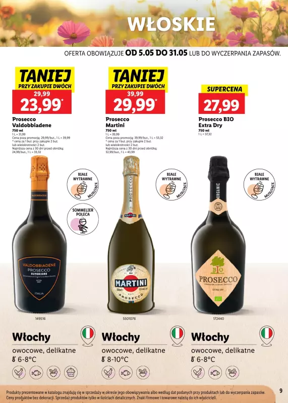 Lidl - gazetka promocyjna Karta win wiosenne smaki od poniedziałku 05.05 do soboty 31.05 - strona 9