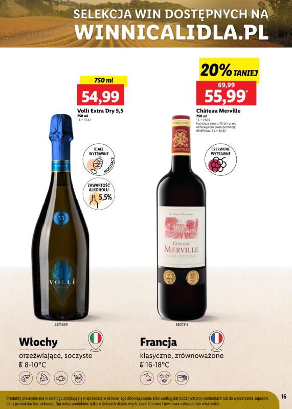 Lidl - gazetka promocyjna Karta win wiosenne smaki od poniedziałku 05.05 do soboty 31.05 - strona 16