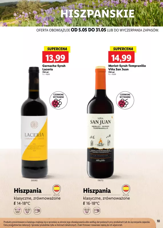 Lidl - gazetka promocyjna Karta win wiosenne smaki od poniedzia艂ku 05.05 do soboty 31.05 - strona 10 Lidl - gazetka promocyjna Karta win wiosenne smaki od poniedzia艂ku 05.05 do soboty 31.05 - strona 10