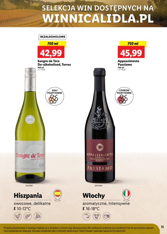 Lidl - gazetka promocyjna Karta win wiosenne smaki od poniedziałku 05.05 do soboty 31.05 - strona 15