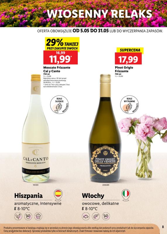 Lidl - gazetka promocyjna Karta win wiosenne smaki od poniedziałku 05.05 do soboty 31.05 - strona 8