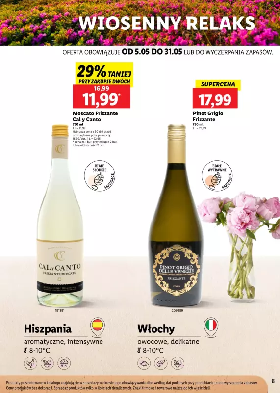 Lidl - gazetka promocyjna Karta win wiosenne smaki od poniedziałku 05.05 do soboty 31.05 - strona 8