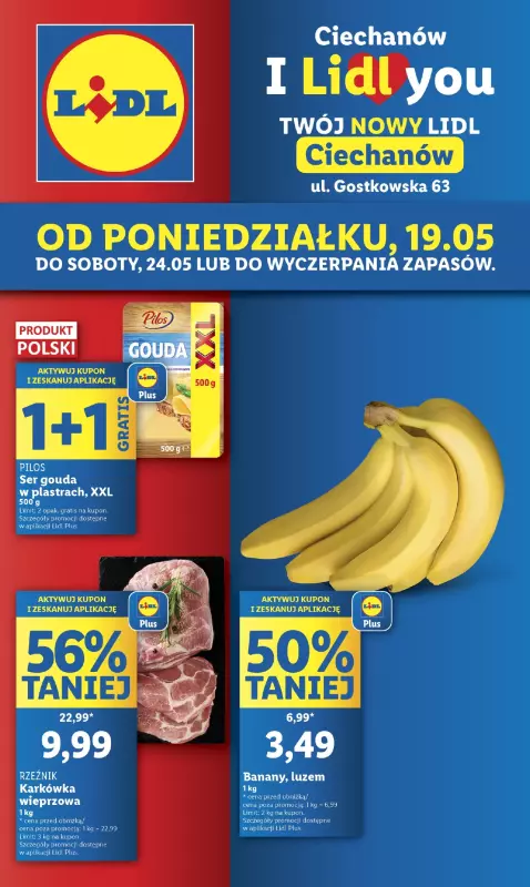 Lidl - gazetka promocyjna Lidl Ciechanów - Wyjątkowa oferta dla Ciebie od poniedziałku 19.05 do soboty 24.05