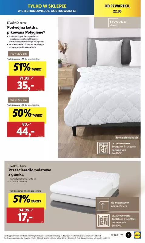 Lidl - gazetka promocyjna Lidl Ciechanów - Wyjątkowa oferta dla Ciebie od poniedziałku 19.05 do soboty 24.05 - strona 5