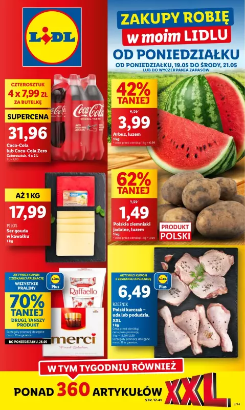 Lidl - gazetka promocyjna Oferta od poniedziałku od poniedziałku 19.05 do środy 21.05