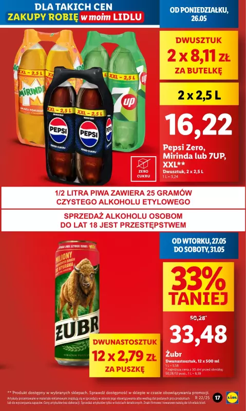 Lidl - gazetka promocyjna Oferta od poniedziałku od poniedziałku 26.05 do środy 28.05 - strona 17
