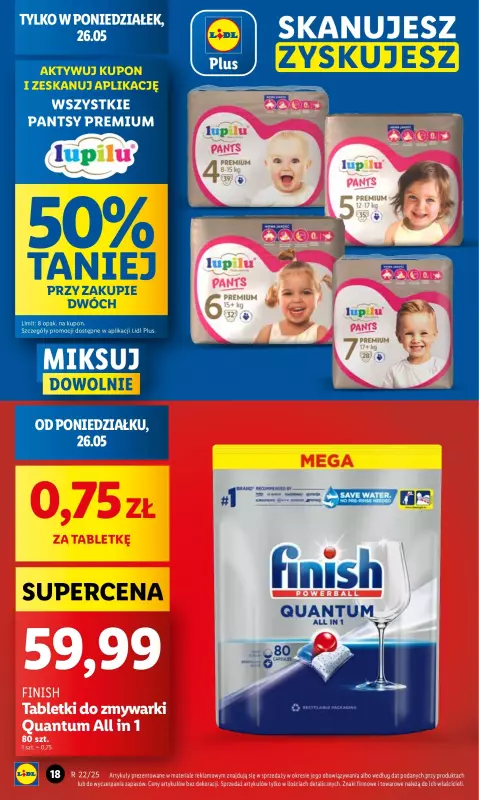 Lidl - gazetka promocyjna Oferta od poniedziałku od poniedziałku 26.05 do środy 28.05 - strona 18