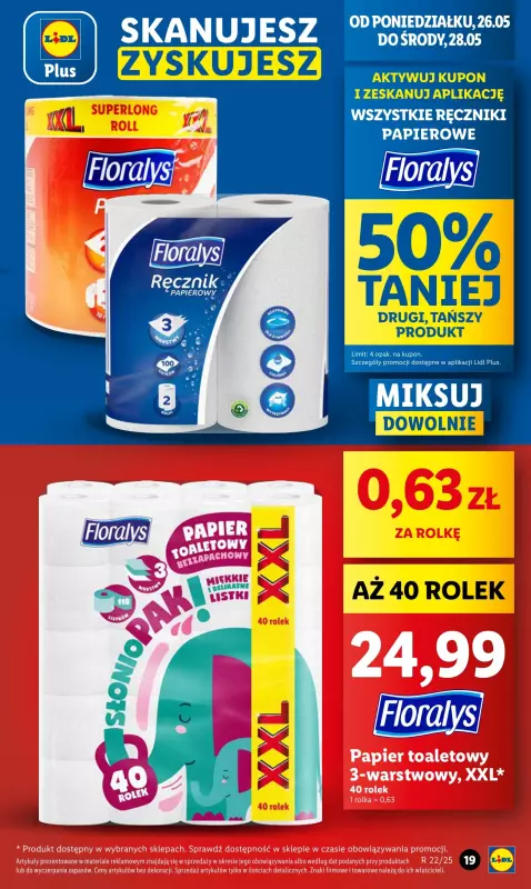 Lidl - gazetka promocyjna Oferta od poniedziałku od poniedziałku 26.05 do środy 28.05 - strona 19