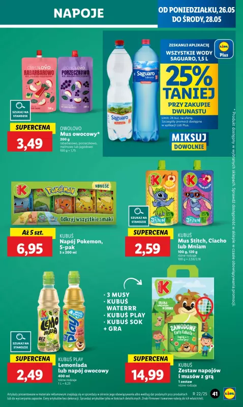 Lidl - gazetka promocyjna Oferta od poniedziałku od poniedziałku 26.05 do środy 28.05 - strona 45