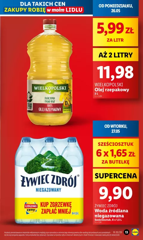 Lidl - gazetka promocyjna Oferta od poniedziałku od poniedziałku 26.05 do środy 28.05 - strona 13
