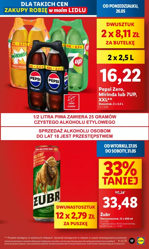 Lidl - gazetka promocyjna Oferta od poniedziałku od poniedziałku 26.05 do środy 28.05 - strona 17