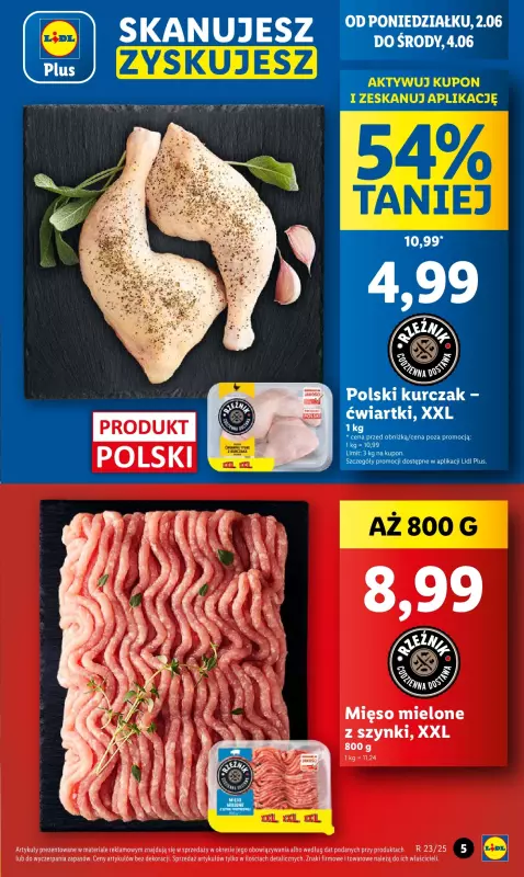 Lidl - gazetka promocyjna Oferta od poniedziałku od poniedziałku 02.06 do środy 04.06 - strona 5