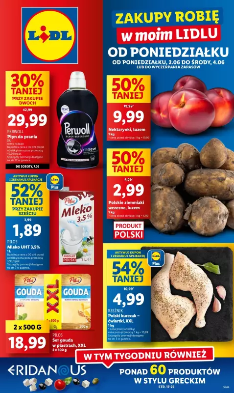 Lidl - gazetka promocyjna Oferta od poniedziałku od poniedziałku 02.06 do środy 04.06