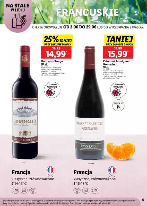 Lidl - gazetka promocyjna Karta Win Powiew Świeżości od wtorku 03.06 do soboty 05.07 - strona 13