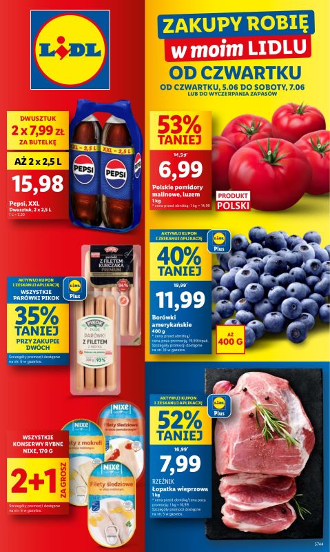 Lidl - gazetka promocyjna Oferta od czwartku od czwartku 05.06 do soboty 07.06
