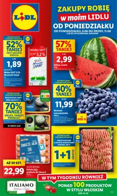 Lidl - gazetka promocyjna Oferta od poniedziałku od poniedziałku 09.06 do środy 11.06