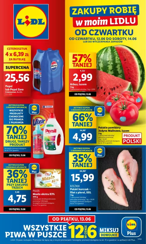 Lidl - gazetka promocyjna Oferta od czwartku od czwartku 12.06 do soboty 14.06