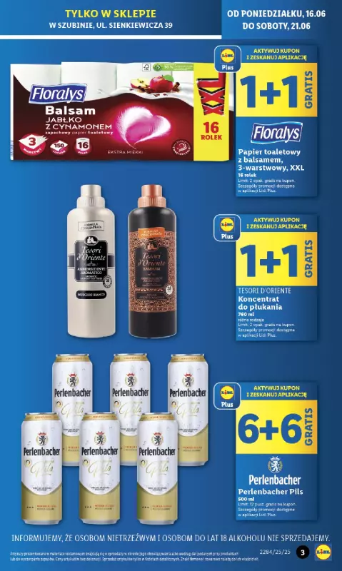 Lidl - gazetka promocyjna Lidl Szubin - Wyjątkowa oferta dla Ciebie od poniedziałku 16.06 do soboty 21.06 - strona 3