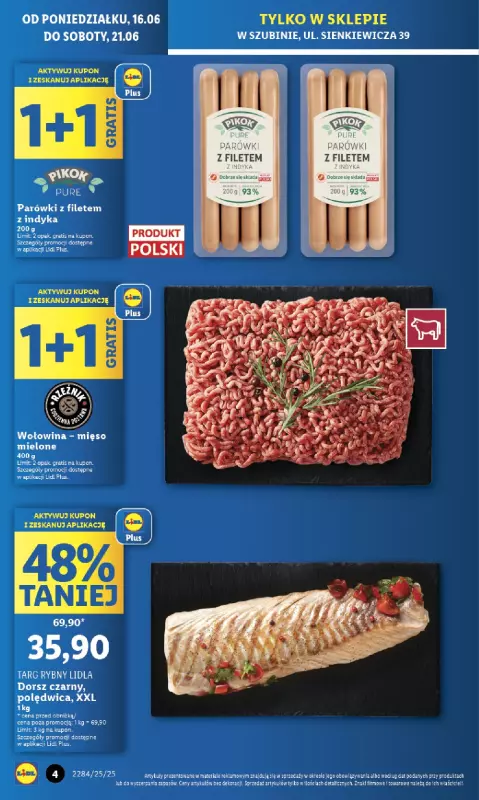 Lidl - gazetka promocyjna Lidl Szubin - Wyjątkowa oferta dla Ciebie od poniedziałku 16.06 do soboty 21.06 - strona 4