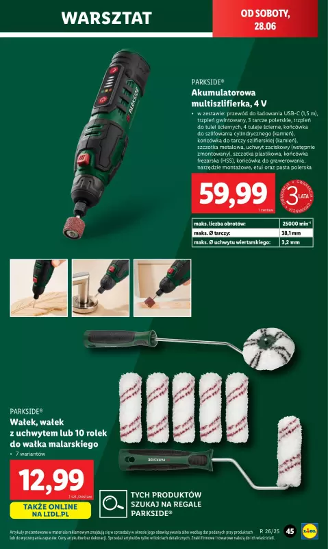Lidl - gazetka promocyjna Katalog od poniedziałku 23.06 do niedzieli 29.06 - strona 47