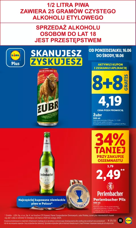 Lidl - gazetka promocyjna Oferta od poniedziałku od poniedziałku 16.06 do środy 18.06 - strona 11