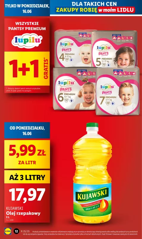 Lidl - gazetka promocyjna Oferta od poniedziałku od poniedziałku 16.06 do środy 18.06 - strona 12