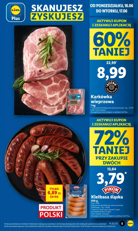 Lidl - gazetka promocyjna Oferta od poniedziałku od poniedziałku 16.06 do środy 18.06 - strona 5